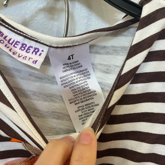 Blueberi Boulevard Thanksgiving Turkey Tutu Dress/Leggings 4T NWT - Picture 3 of 5